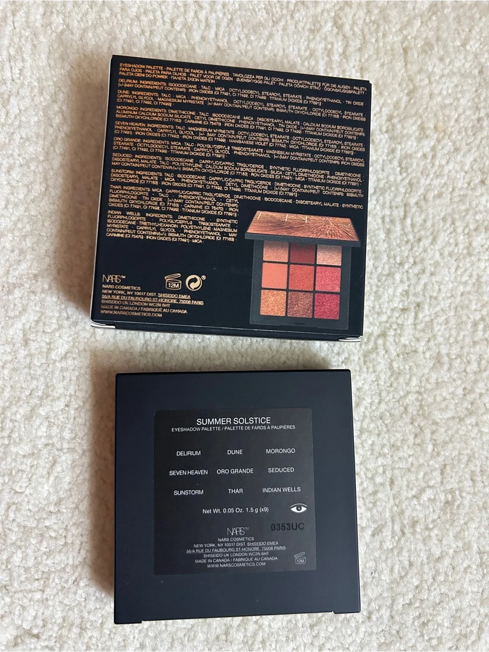 NARS Eyeshadow Palette - Rose, Copper & Bronze Shades SUMMER SOLSTICE